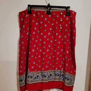 Crazy Horse a Liz Claiborne Co. Size 16 red skirt